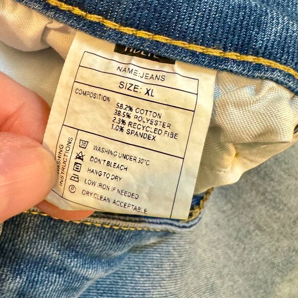 NWT Amazon HDLTE High Waist Wide Leg Jeans XL - Picture 7 of 9